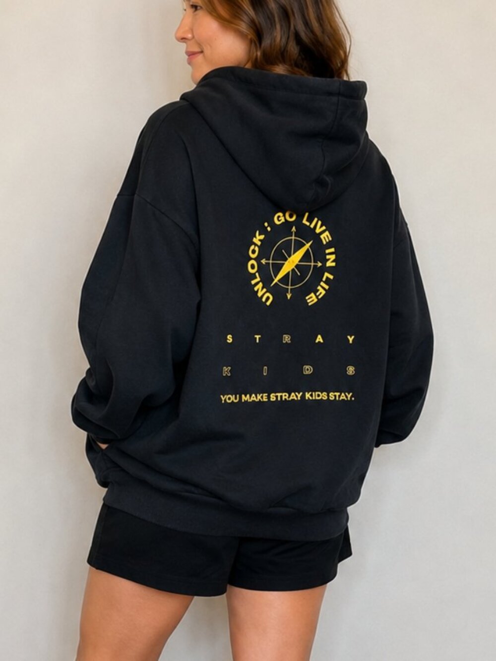 Stray Kids World Tour District 9 Unlock GO LIVE IN LIFE Concert Hoodie Women M L